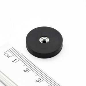 (térmek) Pot mágnes belső menettel 22x6
  mm gumírozott