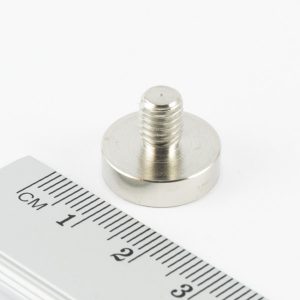 (térmek) Pot mágnes külső menettel 16x4,5
  mm, M6
