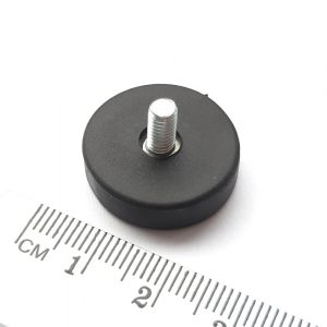 (térmek) Pot mágnes külső menettel 22x6
  mm gumírozott
