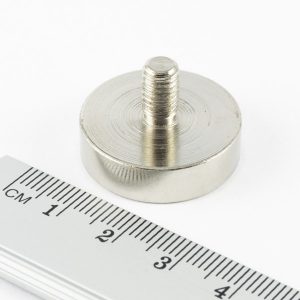 (térmek) Pot mágnes külső menettel 25x7
  mm
