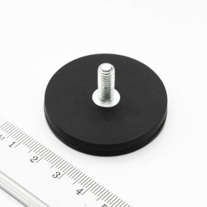 (térmek) Pot mágnes külső menettel 43x6
  mm gumírozott