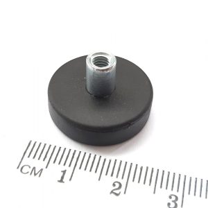 (térmek) Pot mágnes menetes hüvellyel
  22x6 mm gumírozott