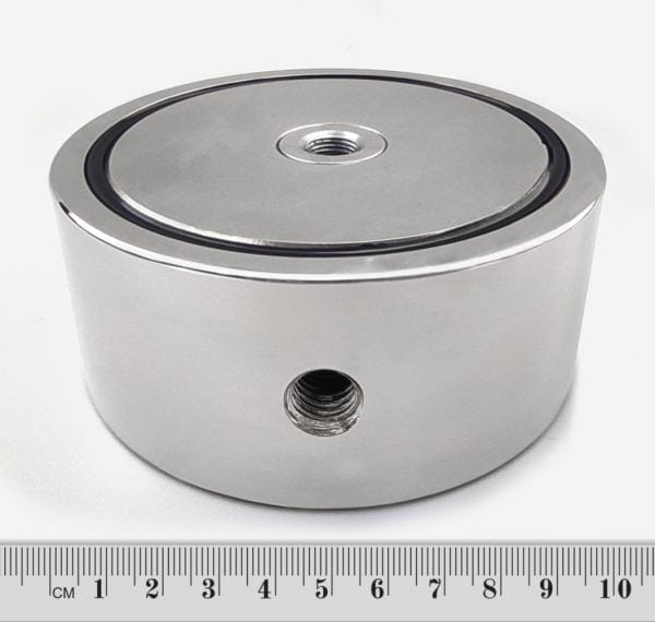 (térmek) Pot mágnes az egész mágnesen
  áthaladó menettel 97x40 mm kétoldalas