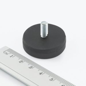 (térmek) Pot mágnes külső menettel 31x6 mm gumírozott