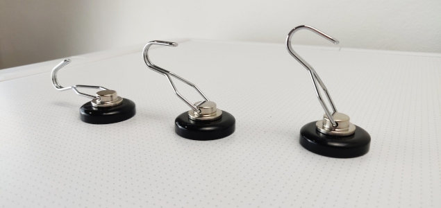 mágneses horgok, különböző horogpozíciók