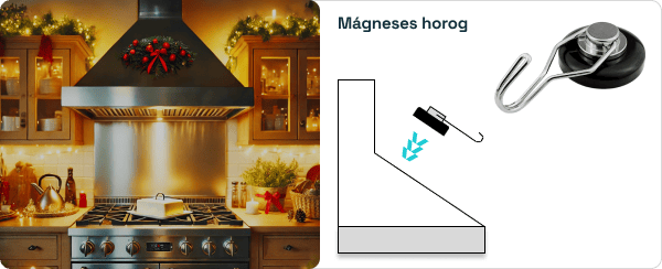 Mágneses karácsonyi - páraelszívó dekoráció