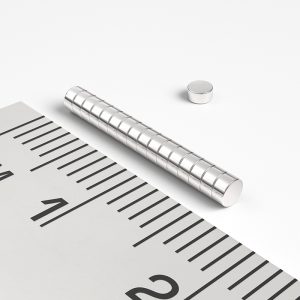 Neodímium hengermágnes 2×1 mm