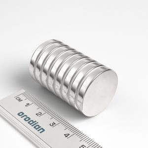 Neodímium hengermágnes 25×4 mm