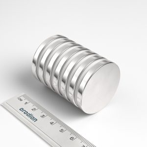 Neodímium hengermágnes 40×5 mm