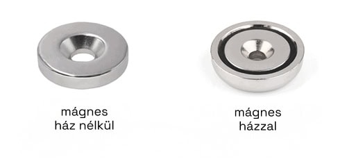 mágnes ház nélkül vs mágnes házzal
