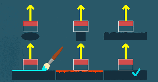 A mágnes különféle felületekre ragasztható