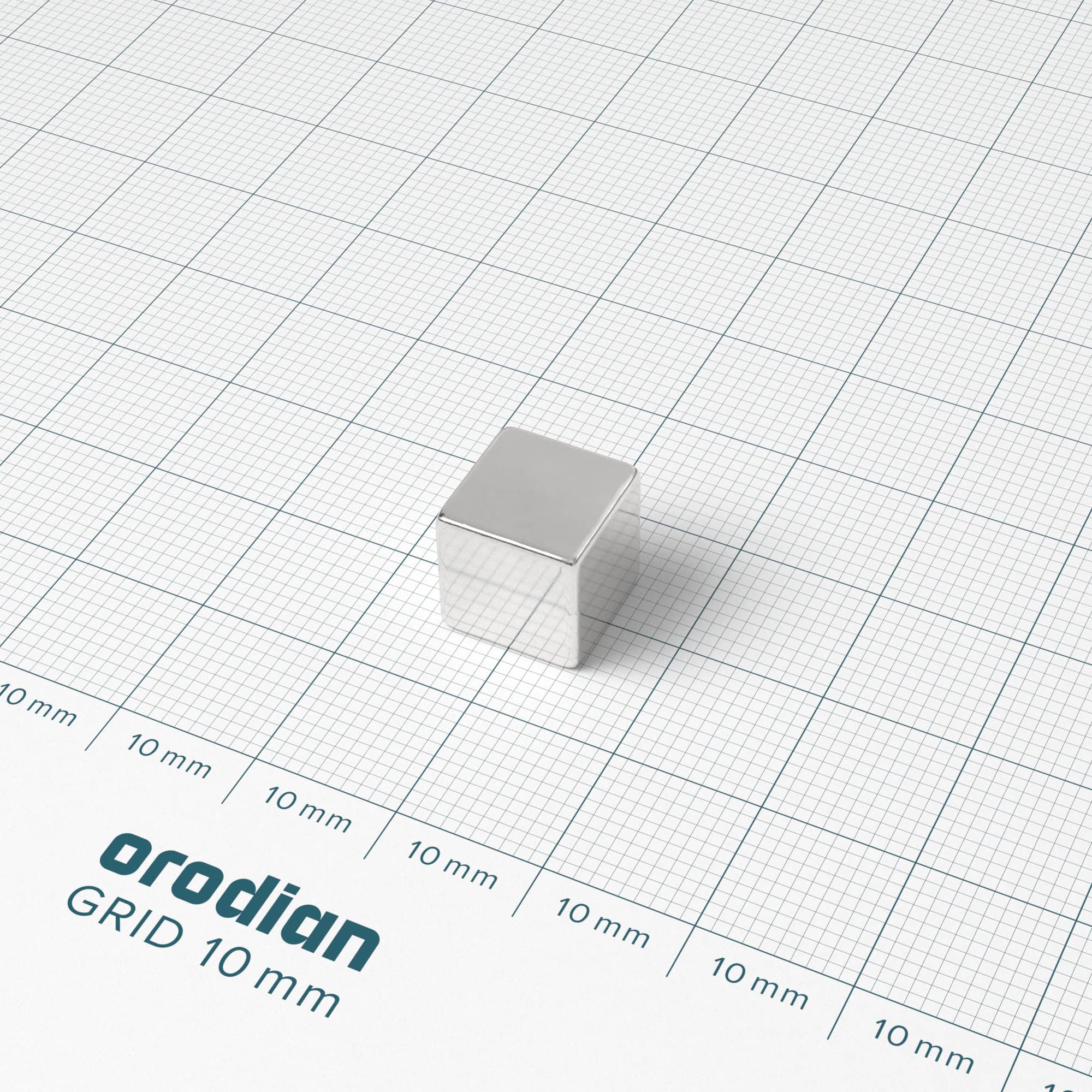 Neodímium mágnes kocka 10×10×10 mm - N38 - Image 2