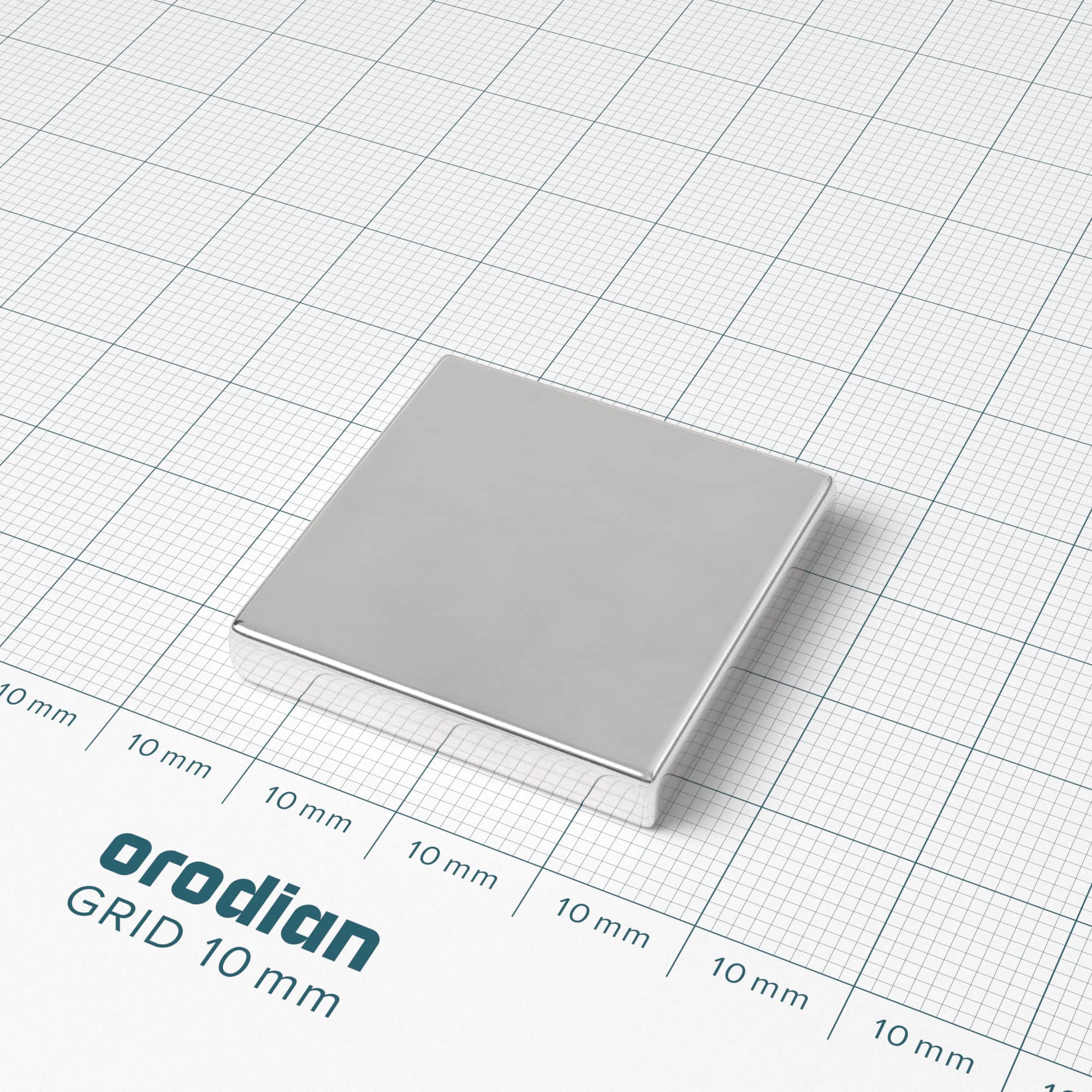 Neodímium mágnes téglatest 30×30×5 mm - N38 - Image 2