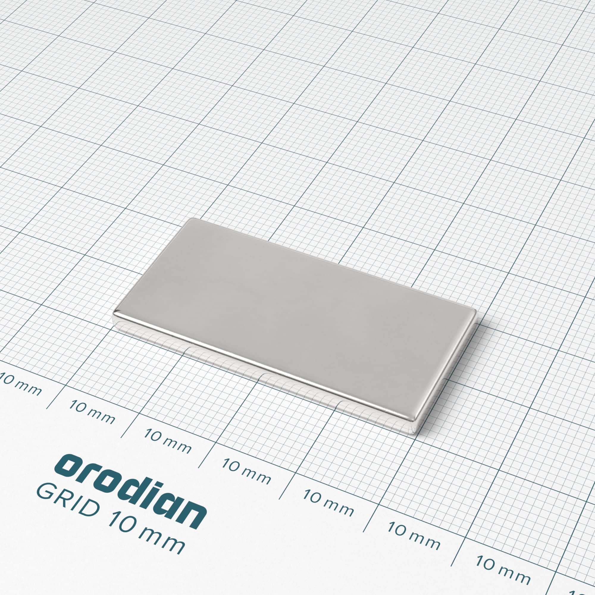 Neodímium mágnes téglatest 40×20×3 mm - N38 - Image 2