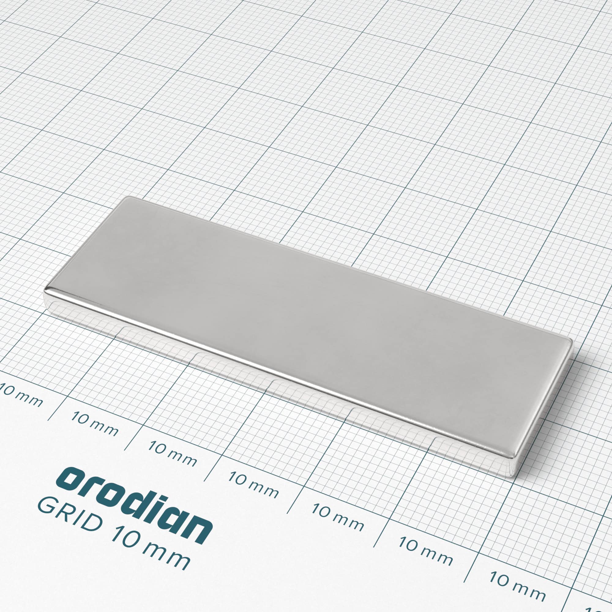 Neodímium mágnes téglatest 60×20×4 mm - N38 - Image 2