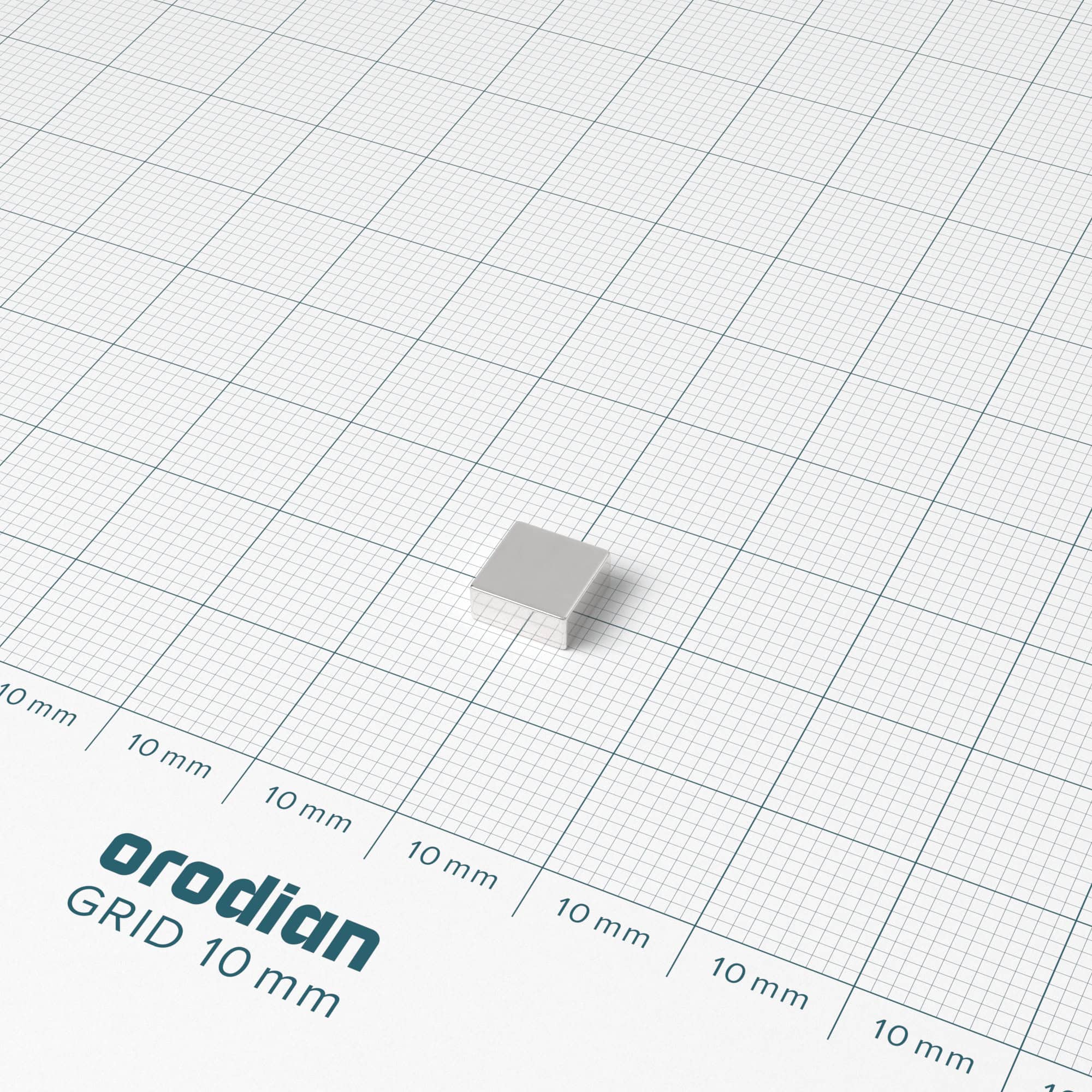 Neodímium mágnes téglatest 7×7×3 mm - N38 - Image 2