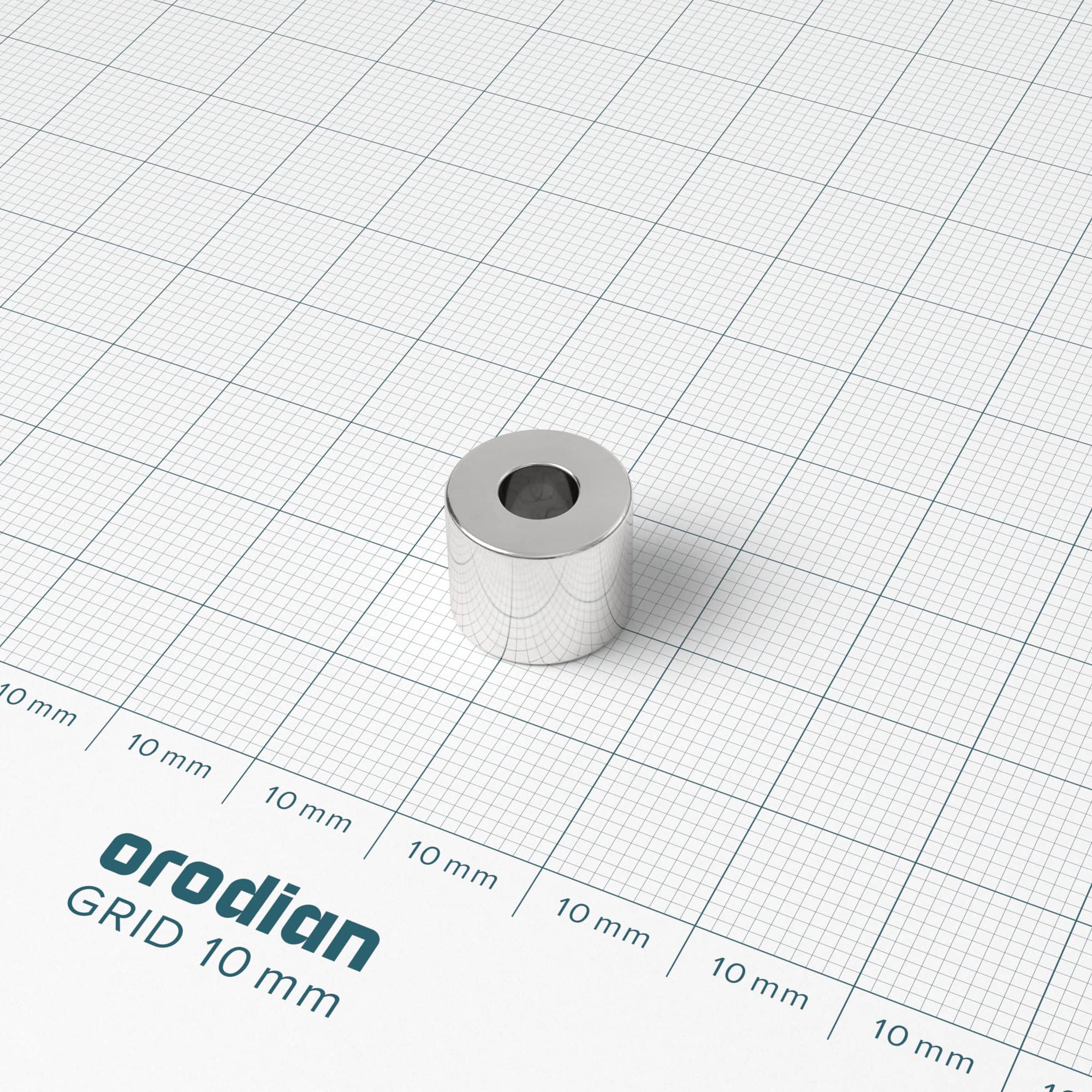 Neodímium mágnes gyűrű 12-5×10 mm - N38 - Image 2