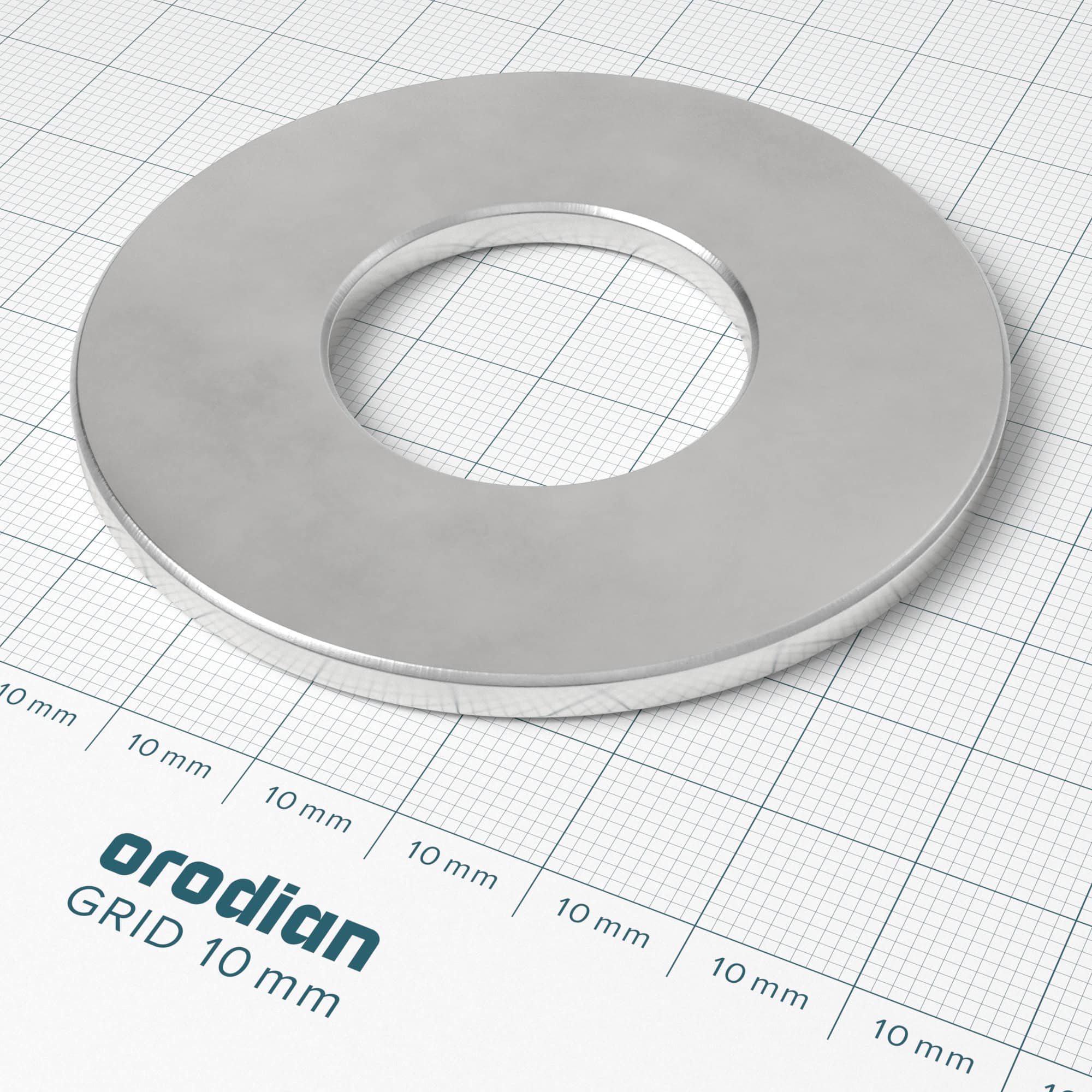 Neodímium mágnes gyűrű 66,5-30×4 mm, 150 °C - N35SH - Image 3