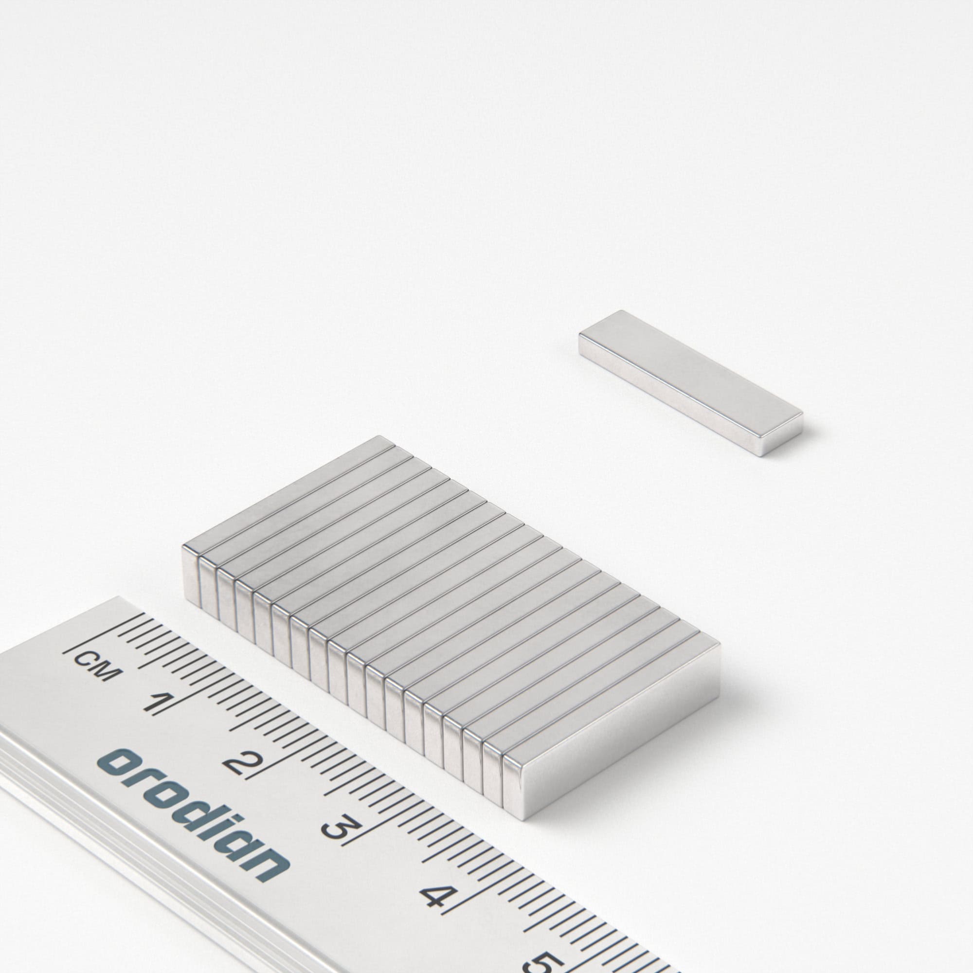 Neodímium mágnes téglatest 20×5×2 mm - N38