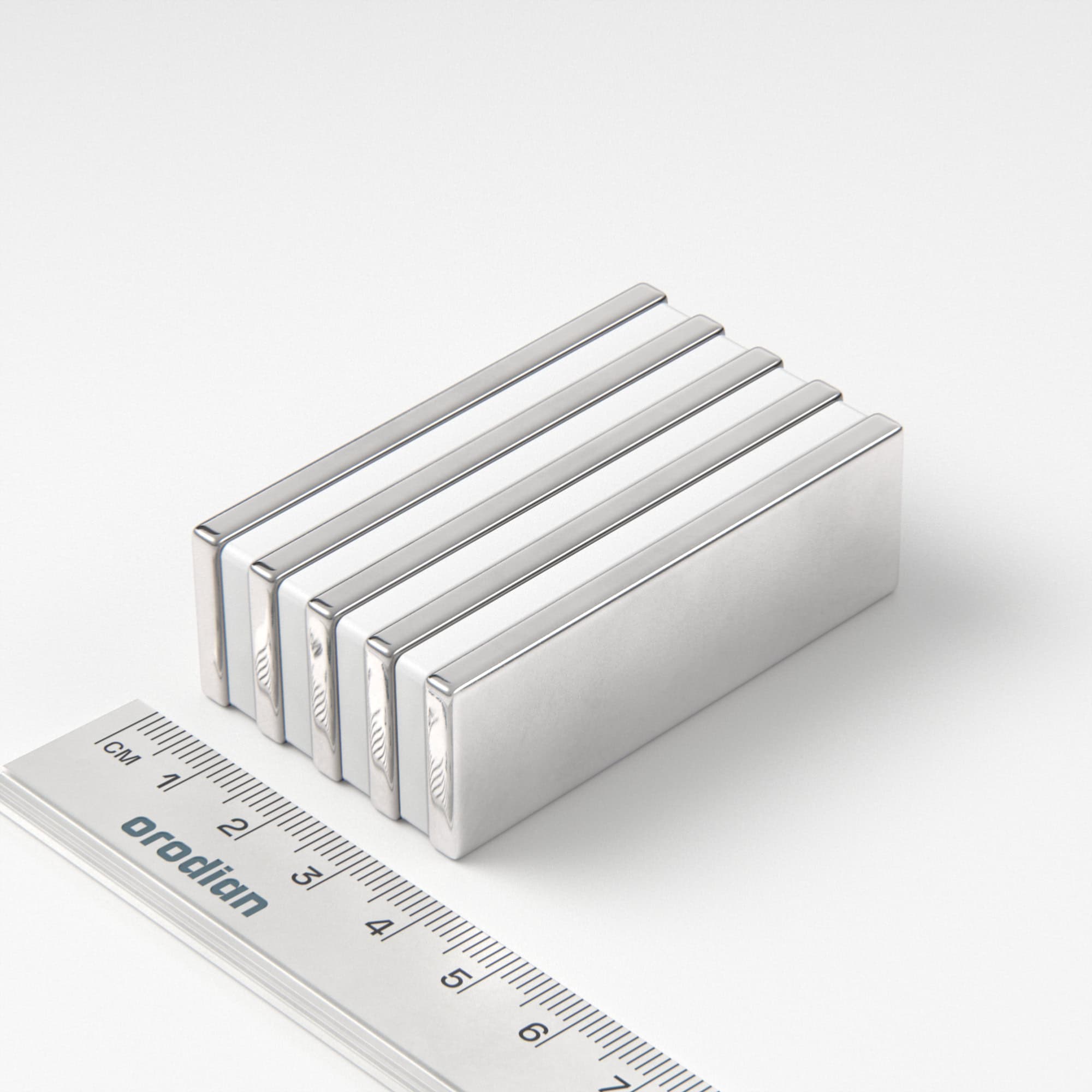 Neodímium mágnes téglatest 60×20×4 mm - N38