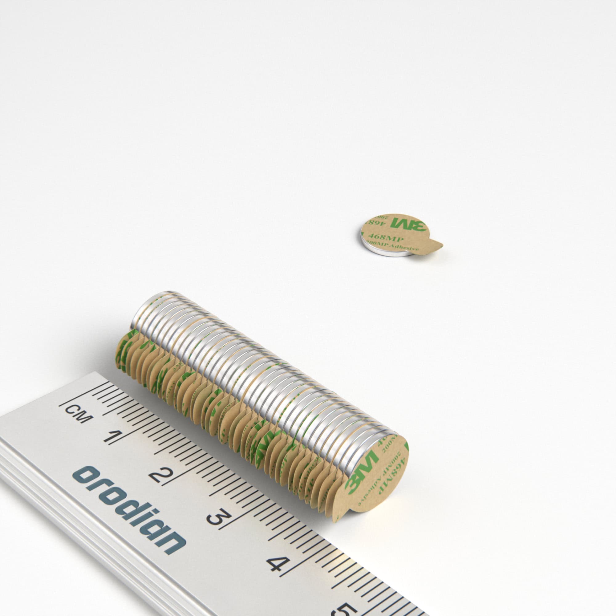 Neodímium hengermágnes 10×1 mm matricával - N38