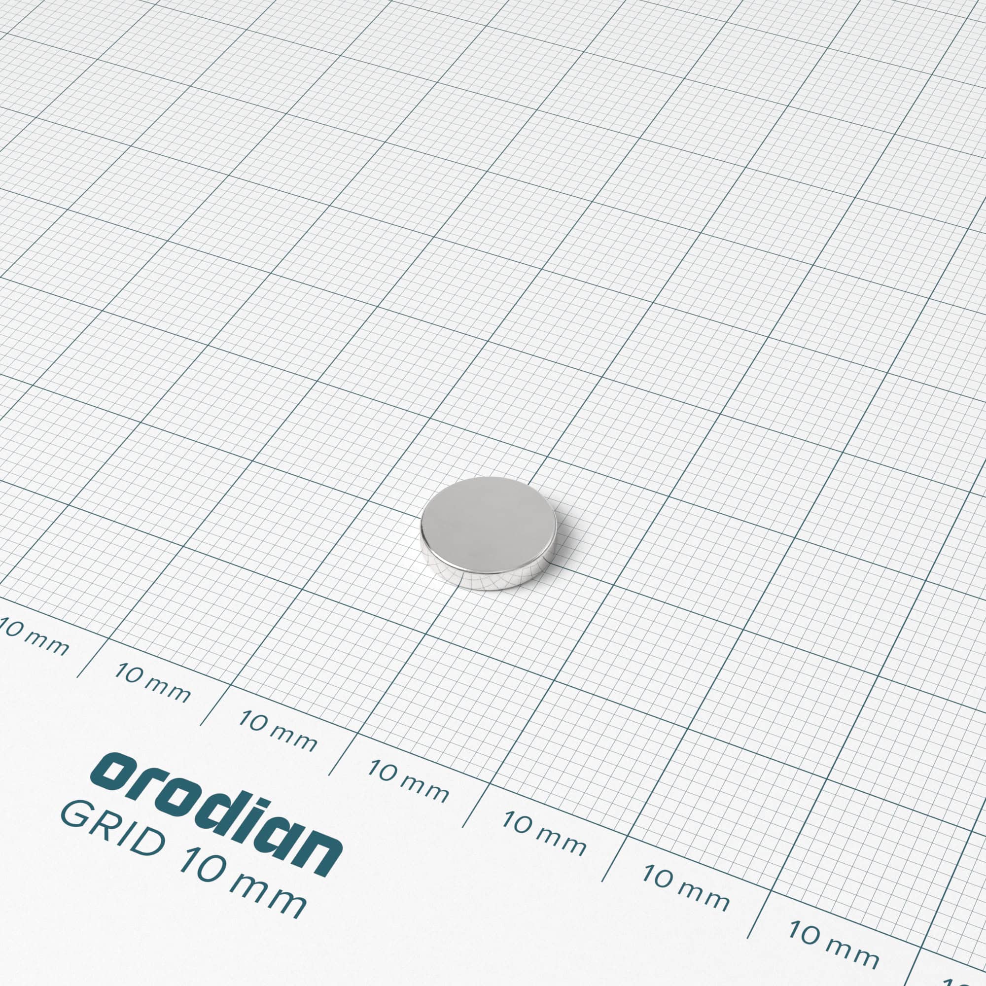 Neodímium hengermágnes 10×2 mm - N38 - Image 2