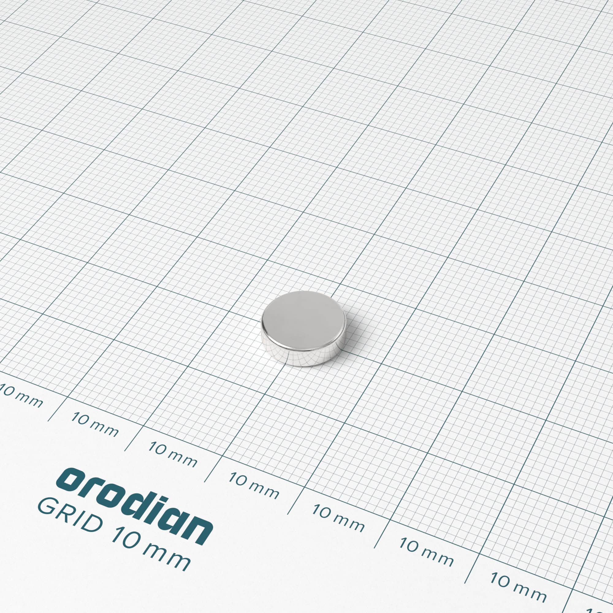 Neodímium hengermágnes 10×3 mm - N38 - Image 2