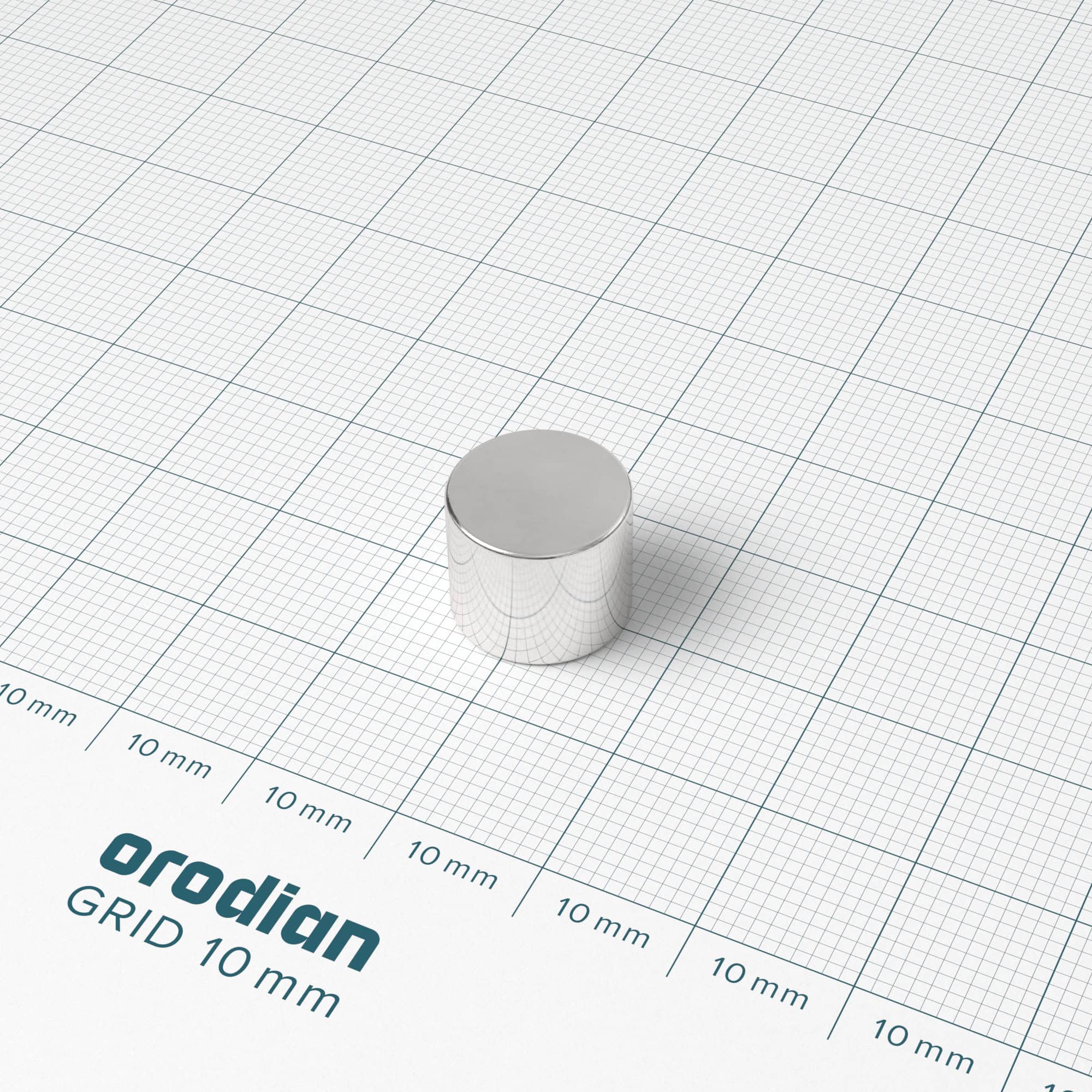 Neodímium hengermágnes 12×10 mm - N38 - Image 2