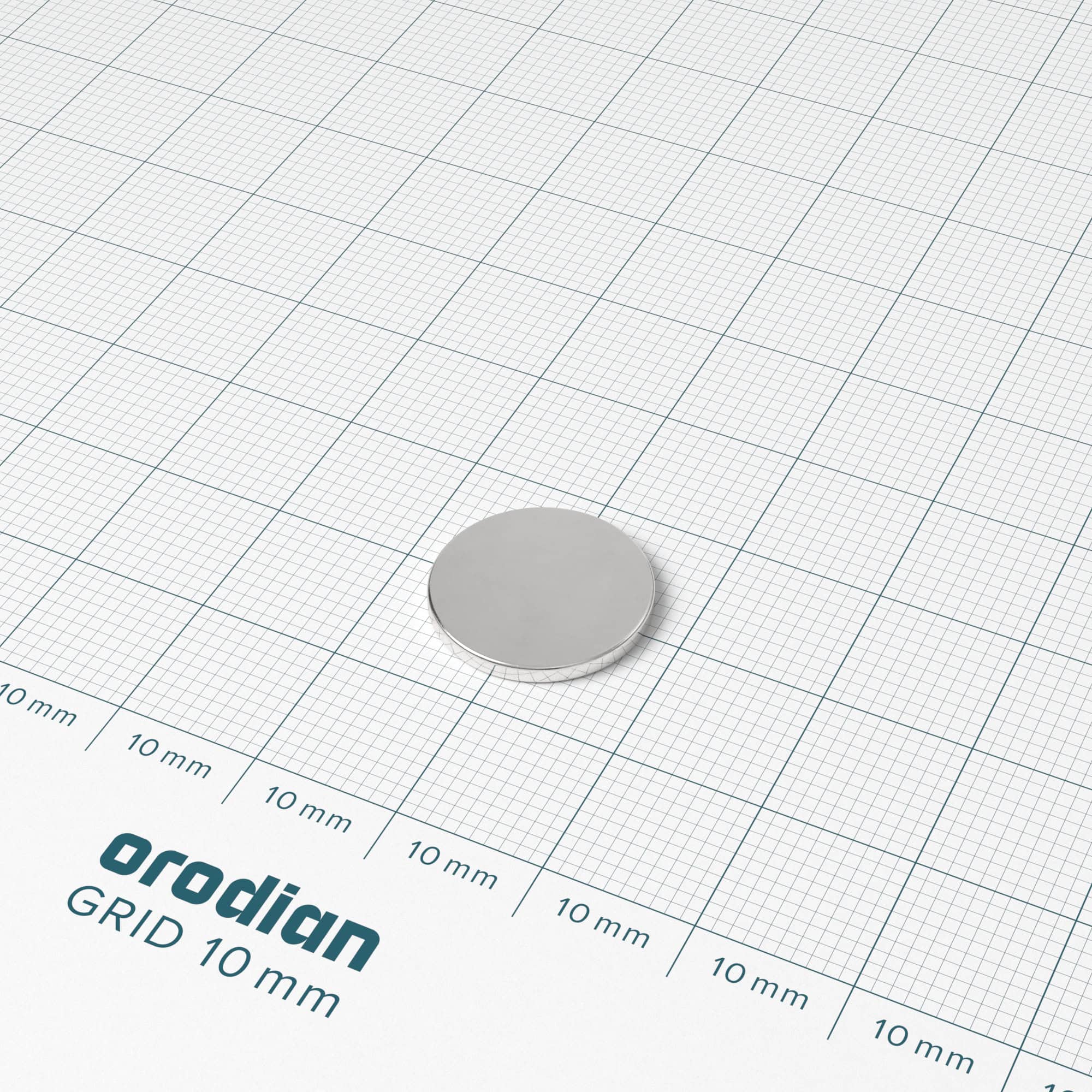 Neodímium hengermágnes 15×1,5 mm - N38 - Image 2