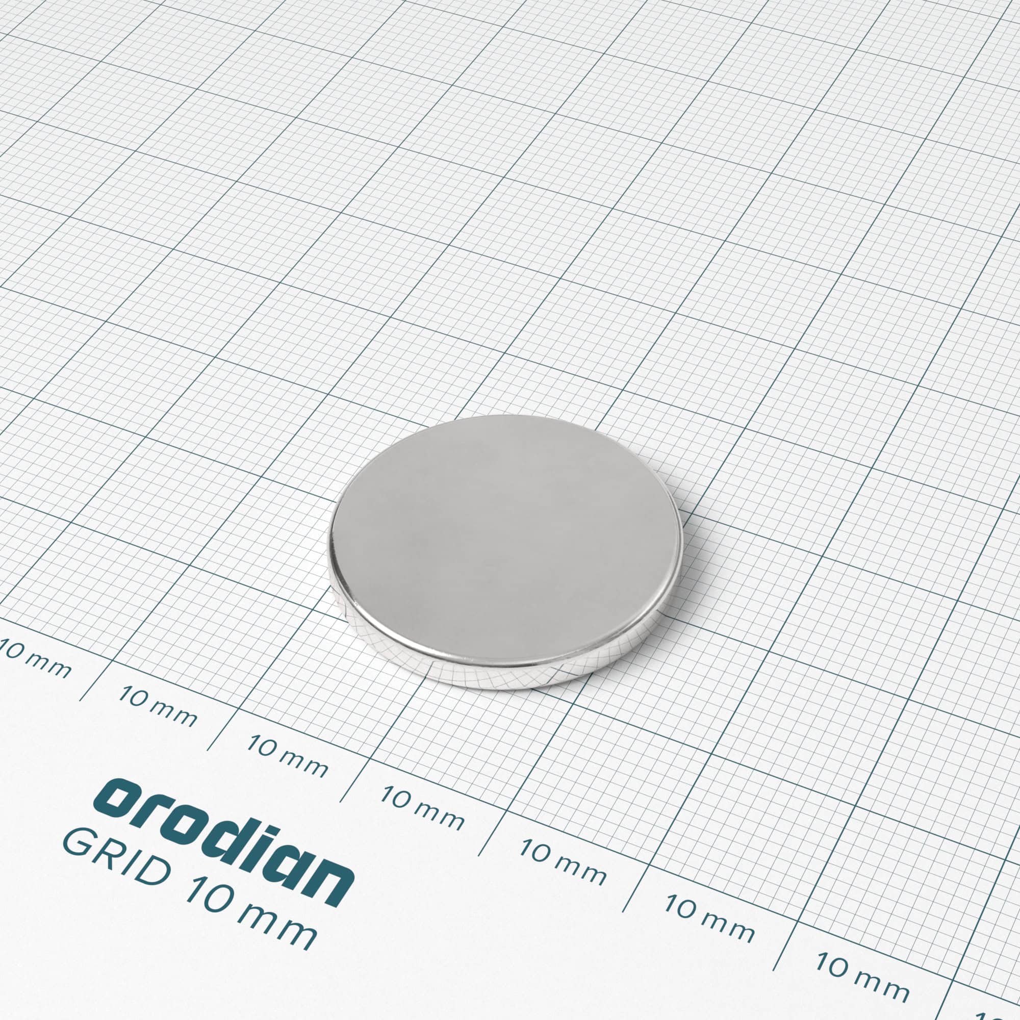 Neodímium hengermágnes 25×3 mm - N38 - Image 2