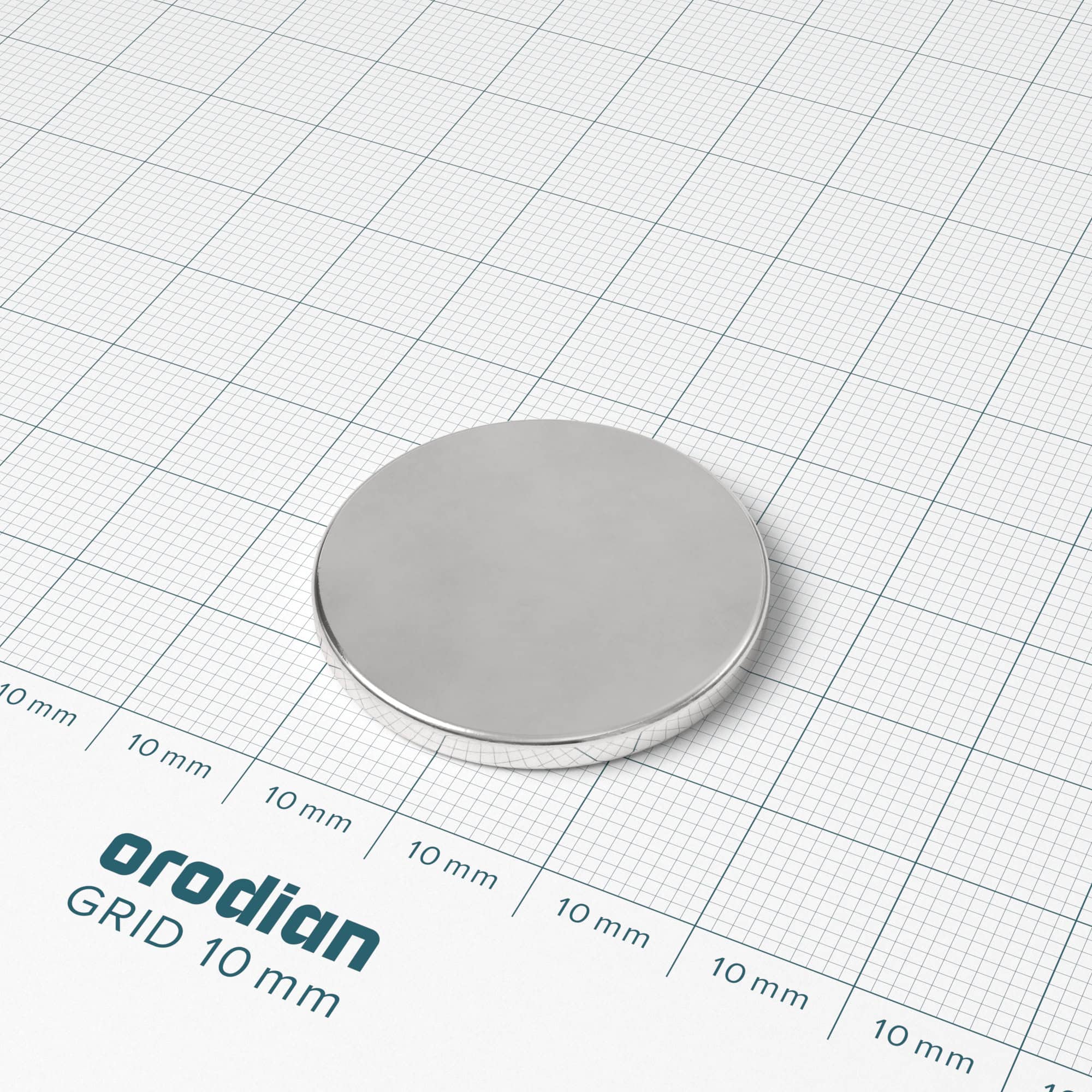 Neodímium hengermágnes 30×3 mm - N38 - Image 2