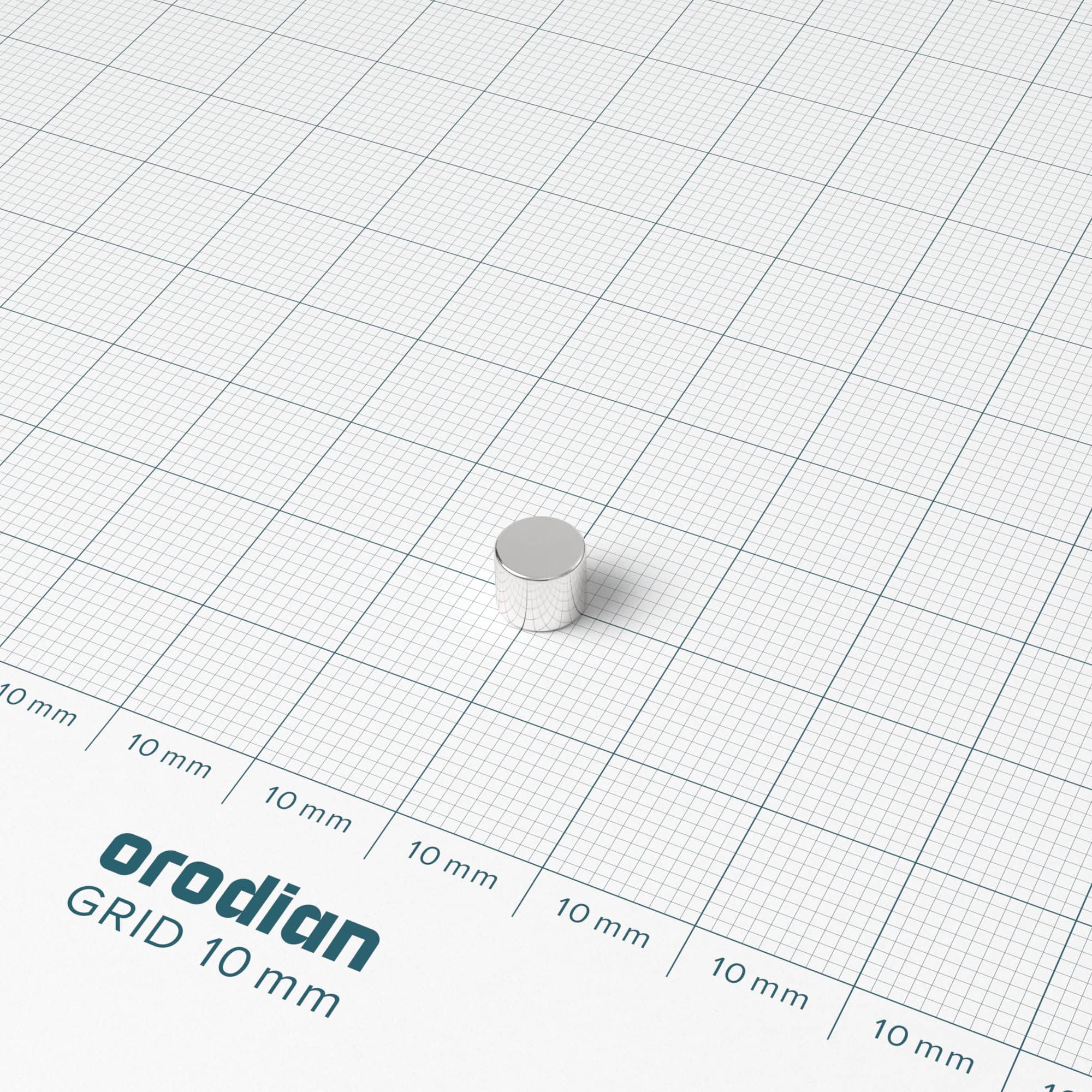 Neodímium hengermágnes 6×5 mm, 120 °C - N45H - Image 2