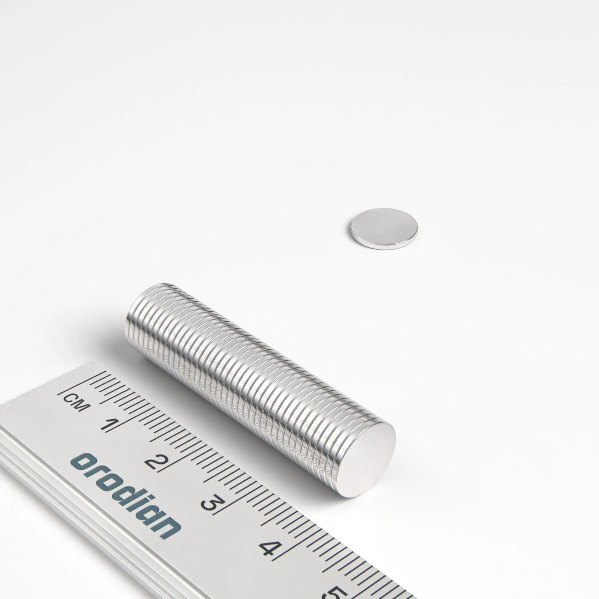 Neodímium hengermágnes 10×1 mm - N38