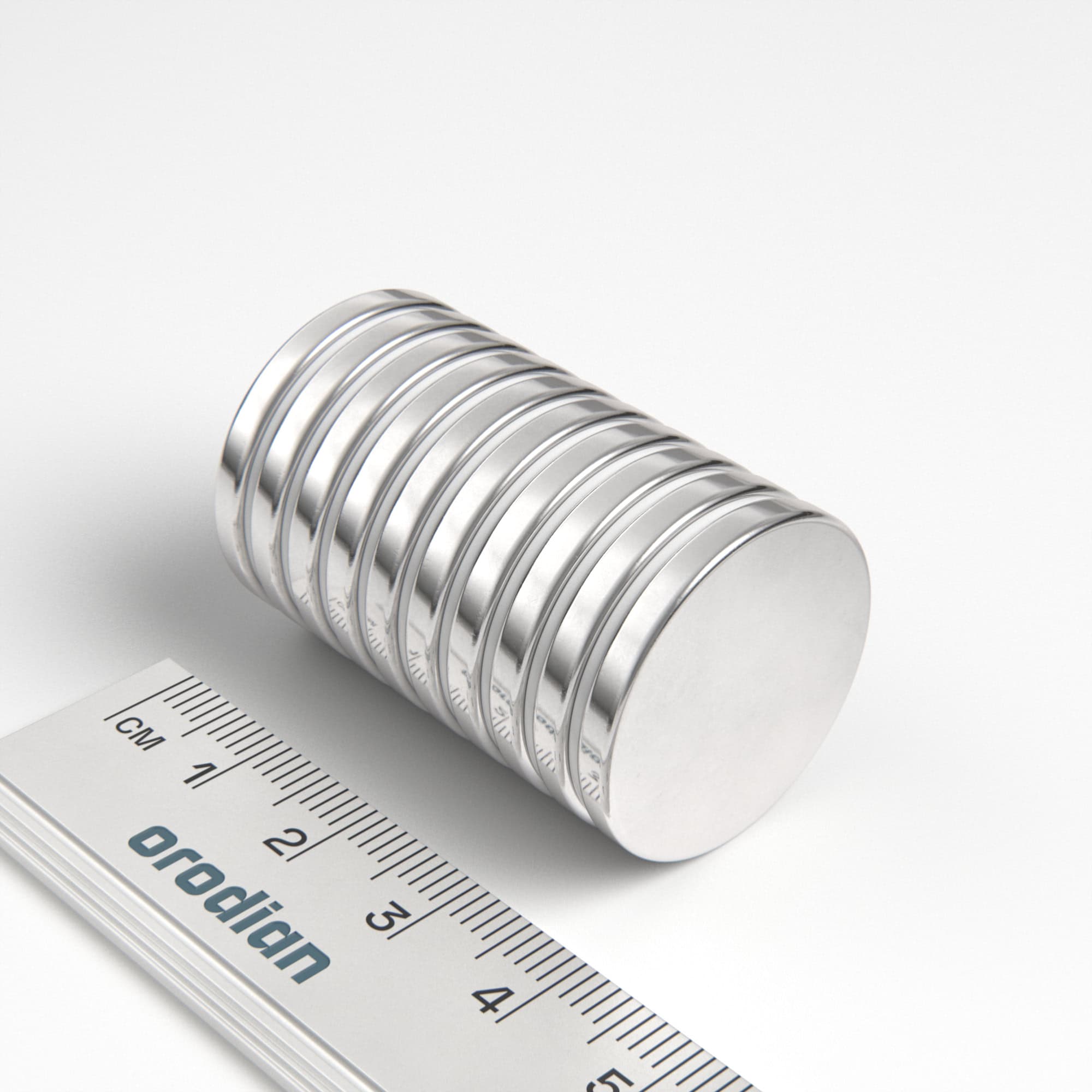 Neodímium hengermágnes 25×3 mm - N38