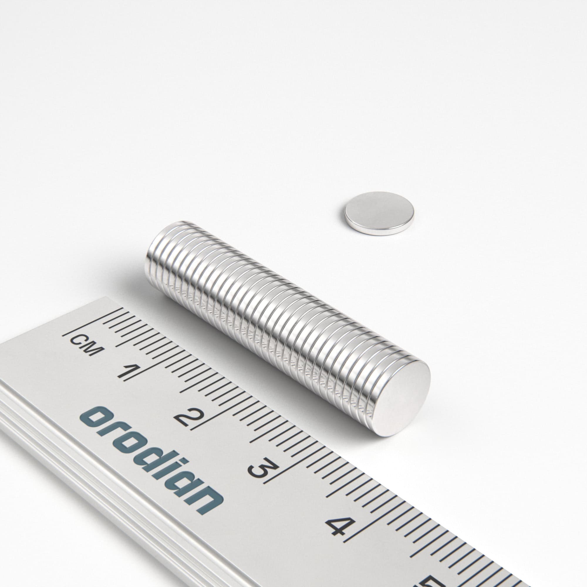 Neodímium hengermágnes 8×1 mm - N38