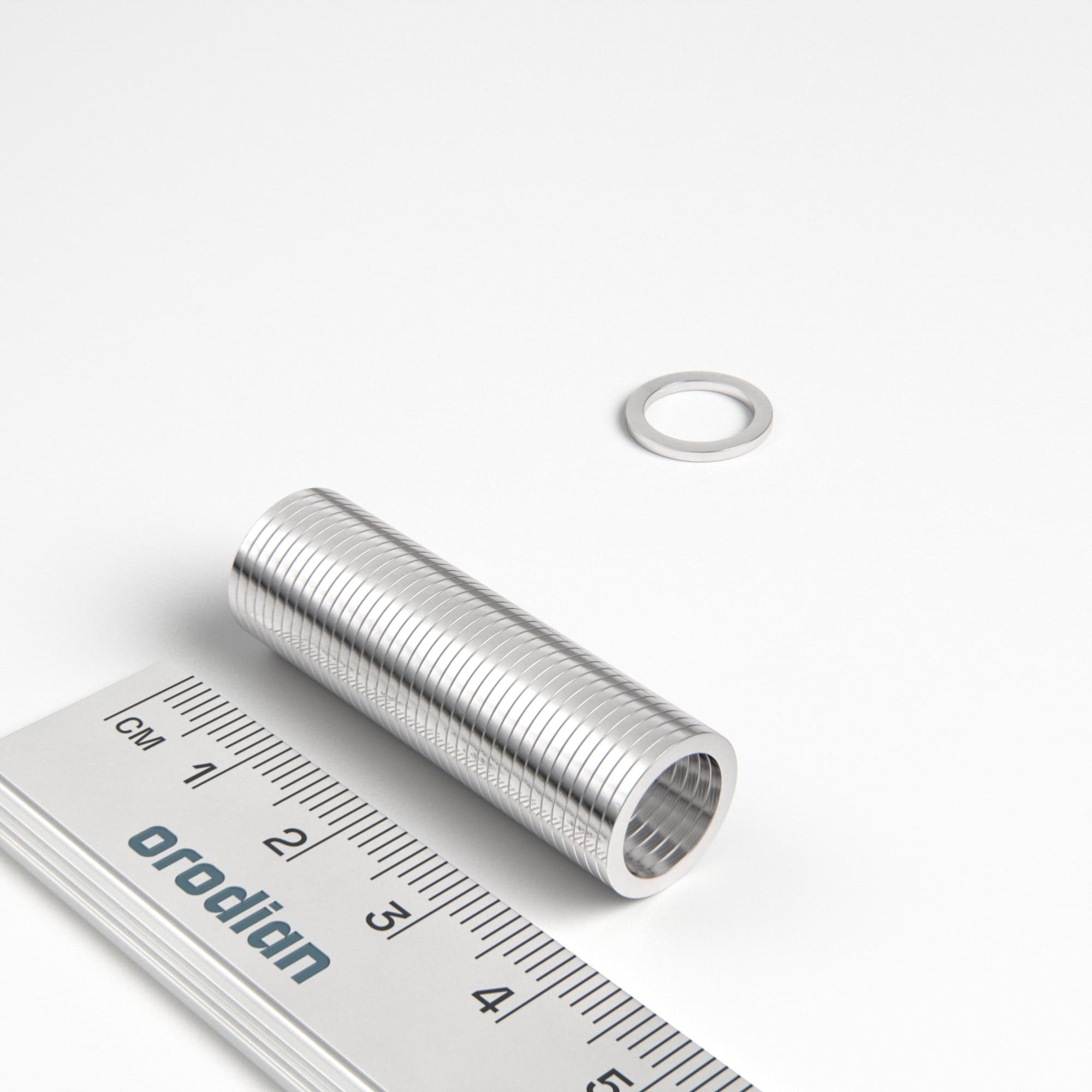 Neodímium mágnes gyűrű 12-9×1 mm - N38
