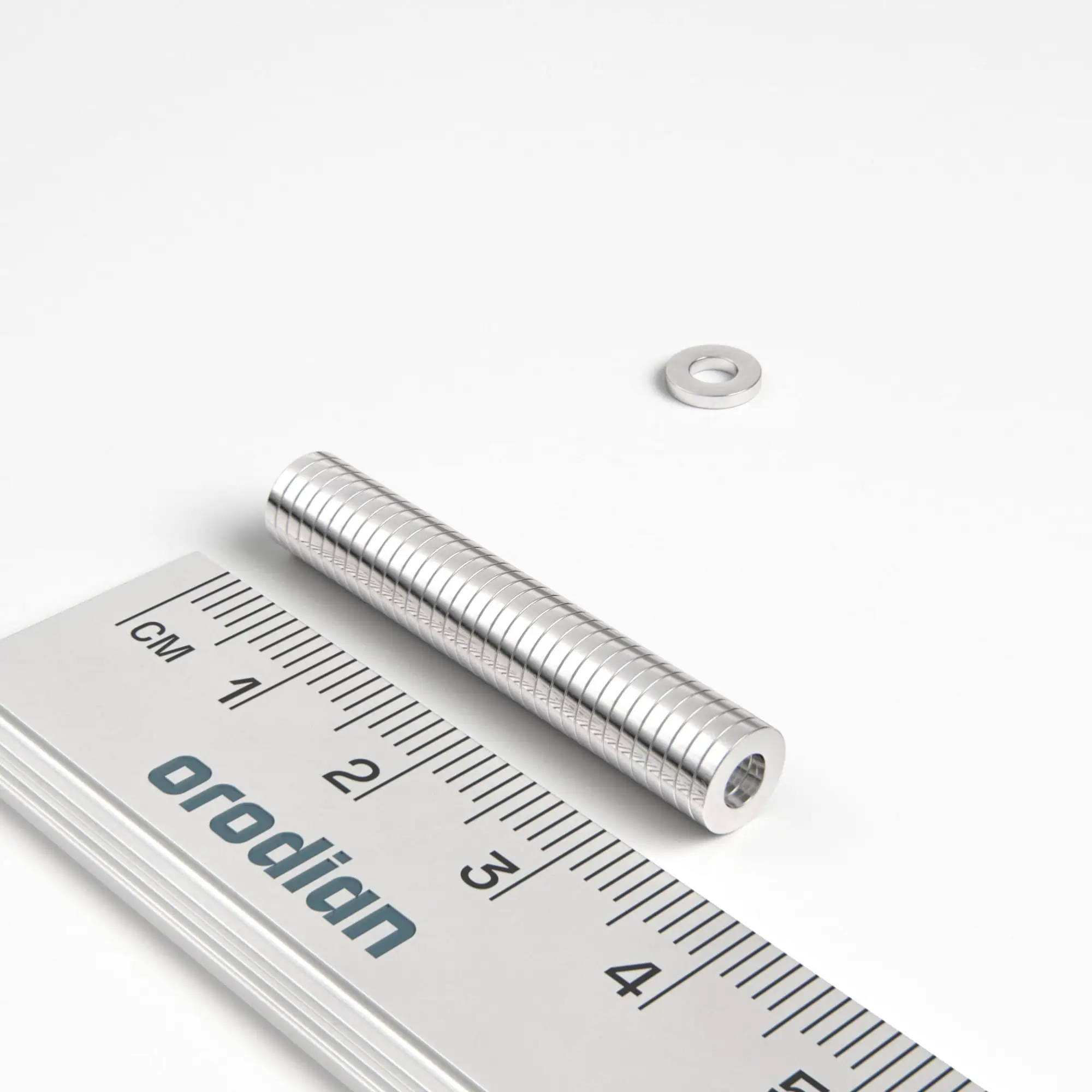 Neodímium mágnes gyűrű 6-3×1 mm - N38