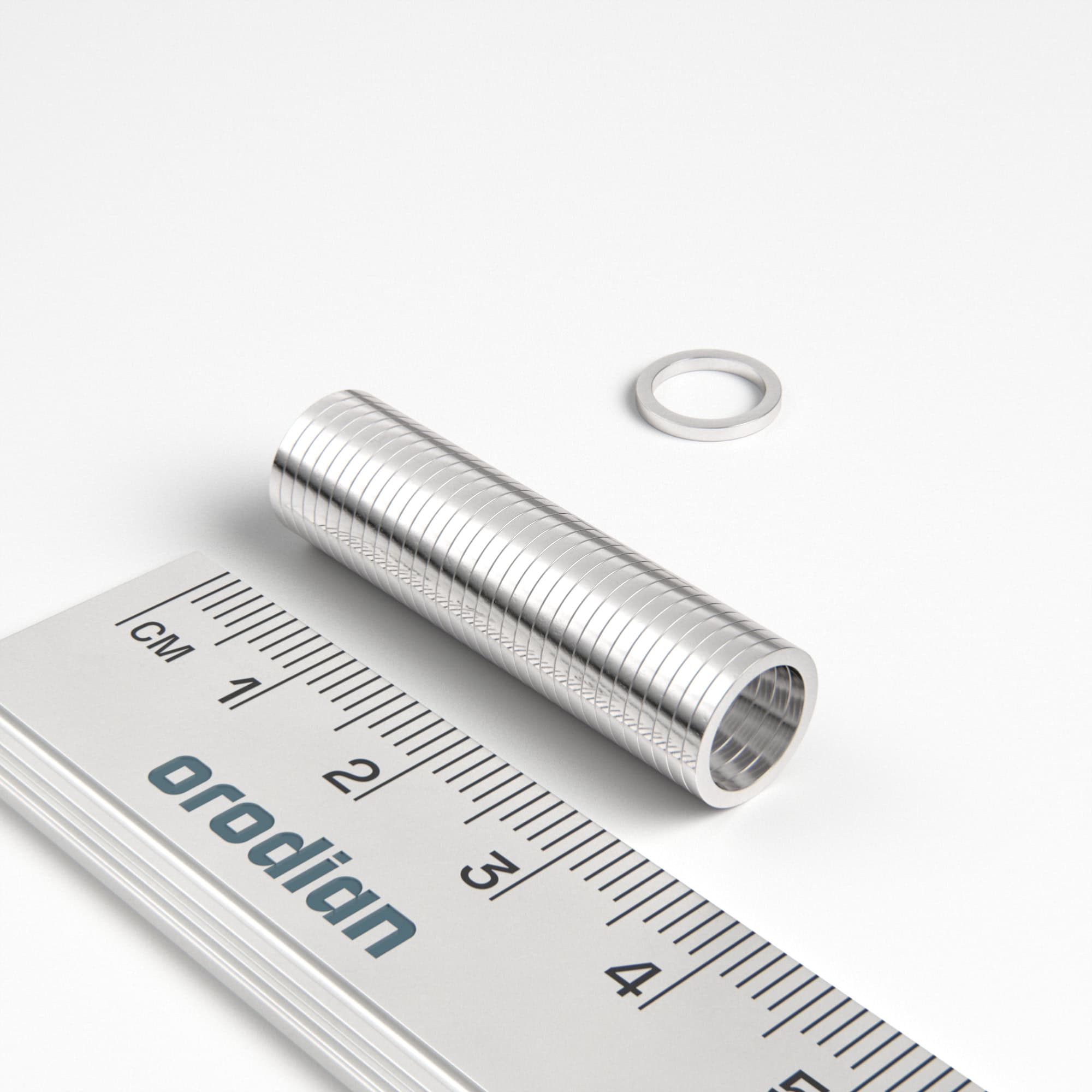 Neodímium mágnes gyűrű 9-7×1 mm - N38